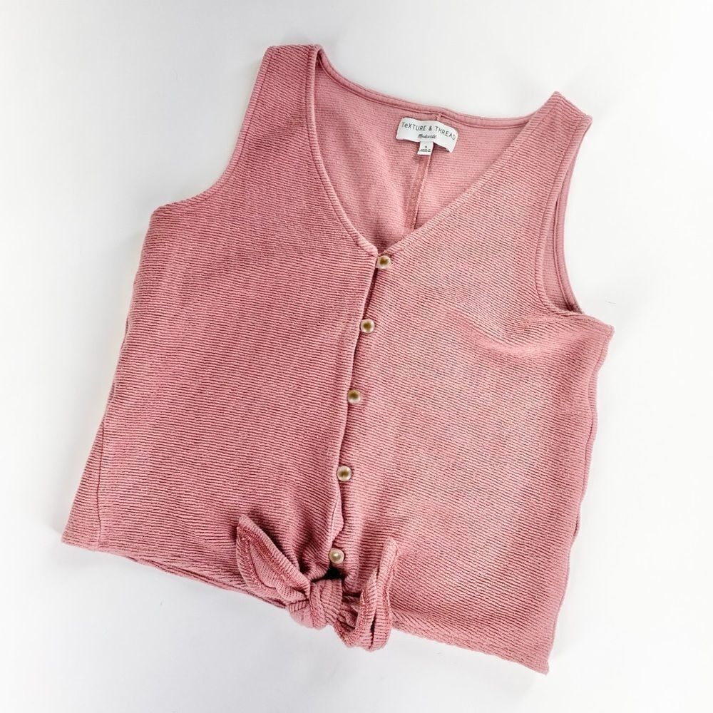 Madewell Texture And Thread Vneck Button Front Ri… - image 2